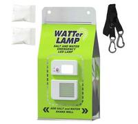 Shein Lámpara de Agua Salada. Luz LED de Agua y Sal. Luz Emergencia Sin Baterias