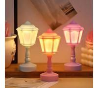 Shein Lámpara de escritorio mini estilo europeo retro - Lámpara de escritorio con batería que cuida los ojos, regalo del Día de la Madre, luz ambiente para