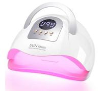 Shein Lámpara de uñas LED de 81 LED, adecuada para esmalte de uñas en gel, 4 ajustes de temporizador, secador de uñas profesional, sensor automático