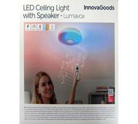 Shein Lámpara LED de Techo con Altavoz LUMAVOX InnovaGoods - Iluminación Inteligente con Conexión Bluetooth - Luz Regulable con Control Remoto - Altavoz Int