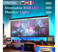 Shein Lámpara monitor retroiluminada por LED de doble cara y regulable con control táctil, panel plano/curvo de 44cm/40cm/60cm/33cm, suspensión magnética, a