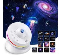 Shein Lámpara proyector de galaxia Ultra HD 13 en 1, adecuada para proyector de galaxia, luz de cielo estrellado de sistema solar 4K alta definición, tempor