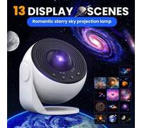 Shein Lámpara proyectora de tierra HD 4K PRO - Proyección de globo de galaxia mejorada con 13 filtros, lámpara de mesa alimentada por USB para decoración de
