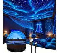Shein Lámpara proyectora LED de 7 colores de las Luces del Norte - Alimentada por USB, con control remoto, adecuada para la ambientación del dormitorio y la