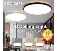 Shein Lámparas de techo LED discretas 220V Ultra delgadas de alta luminosidad para luces de sala de estar de 18W/30W/40W. Luminaria de techo ultradelgada mi