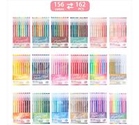 Shein Languo 207 Colores 1 Set Bolígrafo de color neutro de alta capacidad, Pintura de estudiante 213 piezas Libro de colores, Bolígrafo delineador de graff