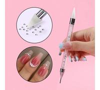 Shein Lápiz De Cera Puntero De Diamante De Arte De Uñas Con Cabeza De Cera, Viene Con Removedor De Broca De Punto Pegajoso Y Bolígrafo De Herramientas De Jo