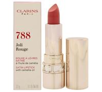 Shein Lápiz labial Joli Rouge Satin - 788 Peach Nude de Clarins para mujer - Lápiz labial de 0,1 oz