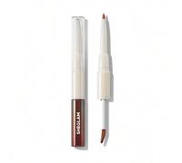 Shein LáPiz Labial LíQuido Hidratante 2 En 1 Lip Rules Liner & Gloss Pen-By The Book LáPiz Labial De Alta PigmentacióN Dewy Lip Combo Hidratante Reduce Las
