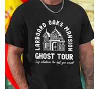 Shein LARBOARD OAKS MANSION GHOST TOUR camiseta hombre exclusiva Say whatever the hell you want moda urbana cómoda regalo ideal fanáticos paranormal edición