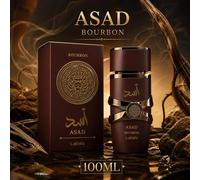 Shein Lattafa Asad Bourbon EDP 100ML Perfume de hombre de larga duración con notas cálidas, especiadas, amaderadas, vainilla y ámbar