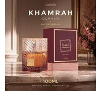 Shein Lattafa Khamrah Dukhan Perfume 100ML Fragancia Unisex Ahumada Dulce Especiada Vainilla Larga Duración Eau De Parfum