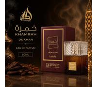 Shein Lattafa Khamrah Dukhan Perfume 50ML Fragancia Unisex Ahumada Dulce Especiada Vainilla Larga Duración Eau De Parfum