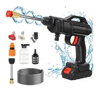 Shein Lavadora de autos inalámbrica, lavadora de alta presión inalámbrica portátil para el hogar, 600 W de potencia, con batería y cargador, para lavar auto