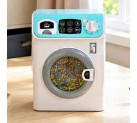 Shein Lavadora de juguete para niños, juguete de electrodoméstico simulado con luces y efectos de sonido, simula el proceso de lavado, juguete de juego de r