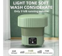 Shein Lavadora portátil de 9L, lavadora mini de alta capacidad con 3 modos de lavado profundo semiautomático. Lavadora plegable con centrifugado suave para