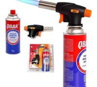 Shein LD Alleria-Pack Cabezal de Soplete + Cartucho de Gas 227g Soplete de Cocina Profesional con Llama Ajustable, para Flambeado, postres