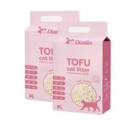 Shein Lecho higiénico de tofu para gatos aglomerante y de rápida absorción, controla los olores, ligero no se adhiere a las patas, adecuado para gatos de to