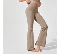 Shein Leggings acampanados de cintura alta de 31" FeatherFit™ Solar Flare, suaves y elásticos, transpirables y sin costuras, para yoga, pilates, barre y uso