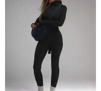 Shein Leggings deportivos de cintura alta ajustados de color sólido, para pádel, tenis, pickleball, gimnasio y entrenamiento en otoño e invierno