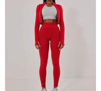 Shein Leggings deportivos sin costuras de cintura alta acanalados, para pádel, tenis, pickleball, gimnasio y fitness