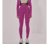 Shein Leggings deportivos sin costuras de cintura alta acanalados para pádel, tenis, pickleball y fitness