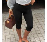 Shein Leggings elásticos de 7/10 de largo para mujer Muse Moon, cintura alta con banda elástica, ajuste ceñido, cómodos y suaves, adecuados para yoga, fitne