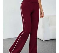 Shein Leggings largos de cintura alta de neopreno para mujer con detalle de rayas laterales, pantalones 36960