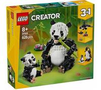 Shein LEGO CREATOR 3EN1 - FAUNA SALVAJE: FAMILIA DE PANDAS, 31165, TIENDA CON LICENCIA OFICIAL, ENVÍO 24-72H LABORABLES, CAJA AMARILLA, JUGUETES, 475 BRICKS