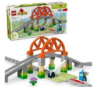Shein LEGO DUPLO Mi Ciudad Set de Expansión: Puente y Vías Ferroviarias de Juguete, Juguetes Montessori para Niños y Niñas de 2 Años o Más, Juegos Educativo