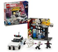 Shein LEGO Marvel Multiverso Arácnido: Miles Morales vs. Mancha, Coche de Policía de Juguete y 4 Minifiguras inc. Spider-Man y Gwen Stacy, Juguetes de Super