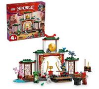 Shein LEGO NINJAGO Templo Ninja del Spinjitzu Maqueta de Construcción con 4 Minifiguras de Zane, Nya, Kai y Lloyd con Armas Ninja y Dragón de Juguete, Regal