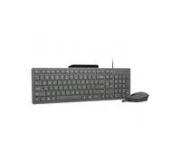 Shein Lenovo 310 USB-A Combo Teclado y Ratón con Cable (Ratón Sensor Óptico Rojo, 2000 dpi, 3 Botones, Scroll, Teclado Resistente a Salpicaduras, Soporte pa