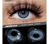 Shein Lentes de contacto de color de ojos grandes grises FUNSACHY para uso anual, maquillaje de ojos, lentes suaves fáciles de usar de 14.5 mm para disfraz