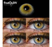 Shein Lentes de contacto de color descartables Freshlady California Green de 14.20 mm para uso diario durante 1 año, de colores aleatorios