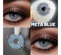 Shein Lentes de contacto de colores Lalens Meta de 14.2 mm para uso anual, lentes de contacto de colores naturales para uso diario, lentes de color para bel