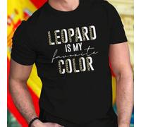 Shein Leopard Is My Favorite Color Camiseta Hombre Animal Print Moda Juvenil Casual Oferta Exclusiva Ropa Moderna Regalo Popular Estilo Único