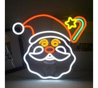 Shein Letrero de neón de Feliz Navidad, Letrero de neón de Navidad, Letrero LED de Navidad de Papá Noel para fiesta de Navidad, bar, hogar, pub, club, tiend