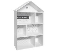 Shein Librería infantil en forma de casa con 7 espacios gris Dimensiones: L.73,5xP.30xH.114cm. Envío gratuito en 24/48 horas