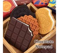 Shein Libreta de bolsillo creativa de 80 páginas con aroma a galleta y gofre con diseño de chocolate y fresa, regalo divertido para niños, vuelta al colegio