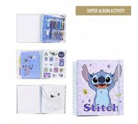Shein Libro Coloreable Stitch de Actividades, Album Coloreable Stitch + Set Papelería Stitch con Pegatinas, 26 x 22 x 2 cm, Licencia 100% Oficial, Kiglam. E