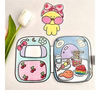 Shein Libro de actividades tranquilo con juego intelectual y de manualidades de diy para padres e hijos, con tema de patito lindo con ropa cambiable, incluy