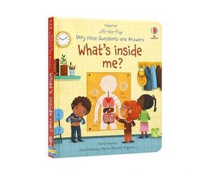 Shein Libro de cartón para la educación temprana en inglés para niños pequeños - Usborne Lift The Flap: ¿Qué hay dentro de mí? Libro de preguntas y respuest