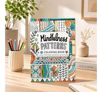 Shein Libro de colorear de mindfulness para adultos, 64 páginas con 32 diseños creativos de Zen Doodle y patrones de garabatos, páginas de colorear de una s