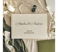 Shein Libro de firmas personalizado para invitados de boda, libro de visitas de recepción de boda personalizado, recuerdo de boda, regalo de compromiso, lib