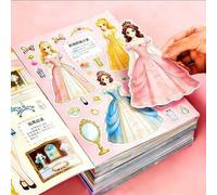 Shein Libro de Pegatinas de Princesas para Niñas de 3+ Años, Juguete Educativo Creativo para Mejorar la Concentración y la Habilidad Manual, Adecuado para V