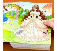 Shein Libro de Pegatinas de Vestir de Princesa para Niños de 3+ Años, Escenas Reutilizables y Atuendos Combinables, Juego de Rol de Cuentos de Hadas, Libro