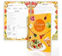 Shein Libro de recetas tamaño A5 con cubierta impermeable - El cuaderno de recetas perfecto para escribir sus propias recetas - Libro de cocina en blanco si