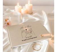 Shein Libro de visitas de boda personalizado de lino, libro de visitas de boda personalizado de Halloween y Navidad, nombre y fecha personalizados | Álbum c