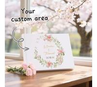 Shein Libro de visitas de boda personalizado, libro de boda horizontal con nombre alfabético, libro de visitas de boda con tapa dura, libro de visitas de bo